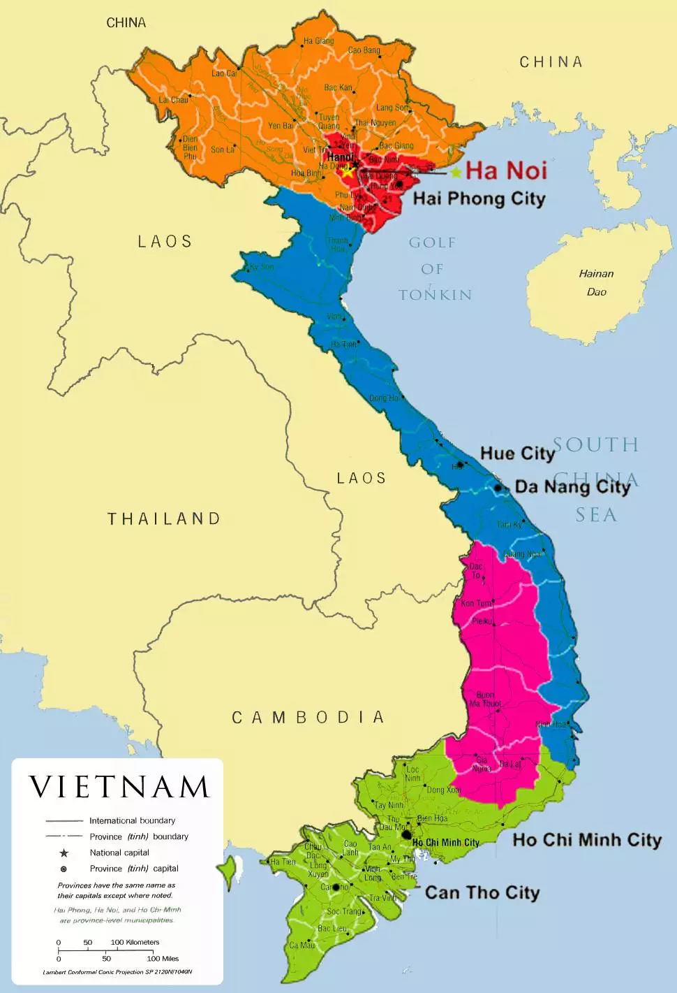 Mapa Vietnam