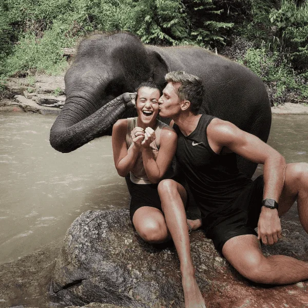 Novios, recien casados y elefantes, Camboya